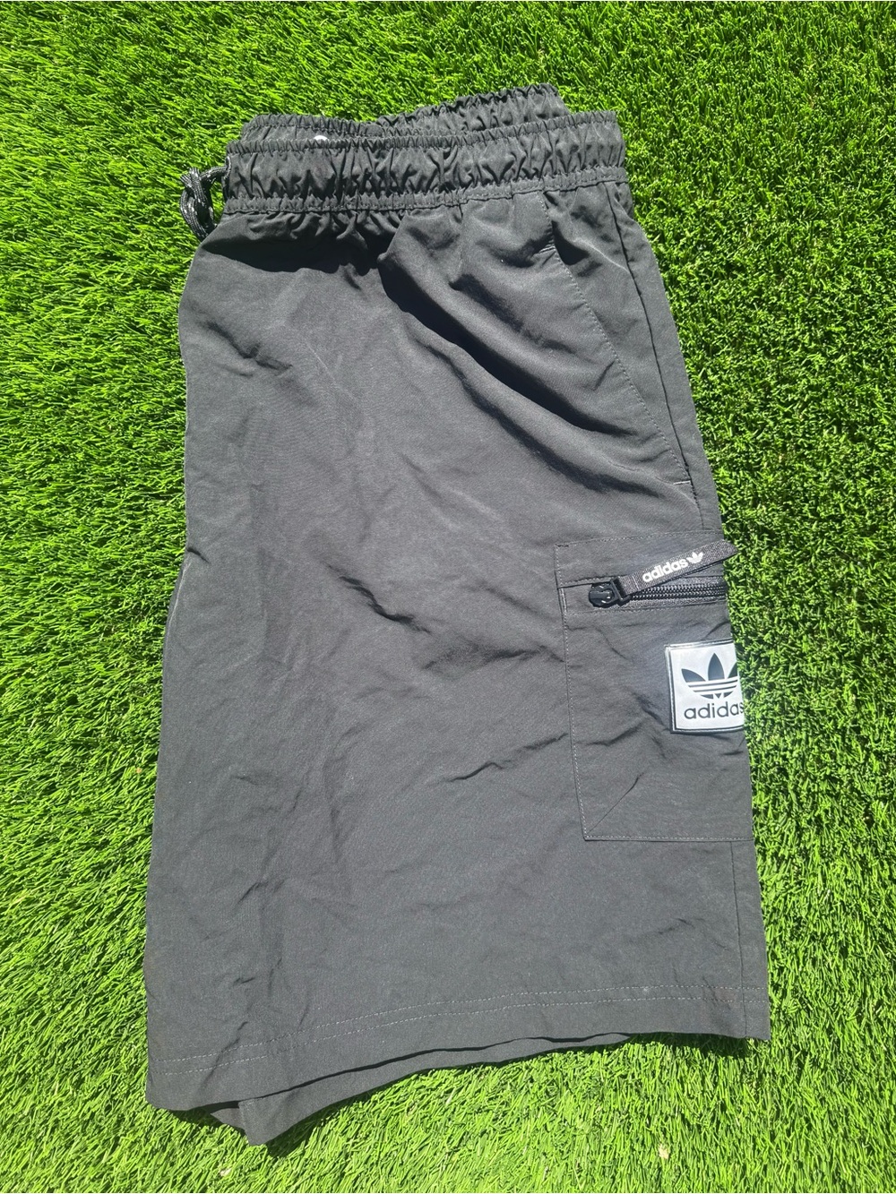 Adidas originals Trefoil cargo swim shorts utility mesh lined